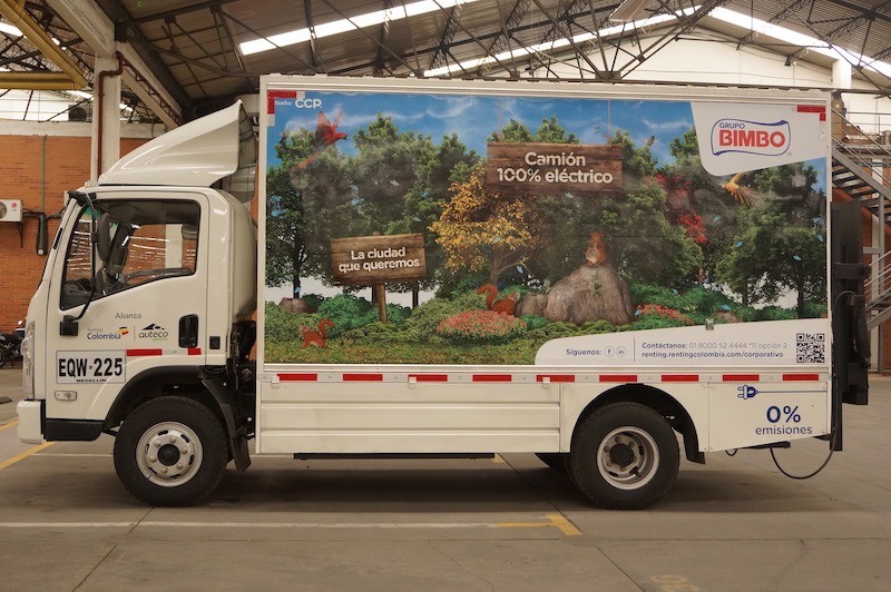 Bimbo ya cuenta en Colombia con vehículos 100% eléctricos  en su flota de distribución