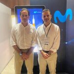 Fabián Hernádez, presidente CEO de Telefónica Movistar Colombia y Víctor Aguado, Gerente de Posicionamiento y Marca Telefónica.