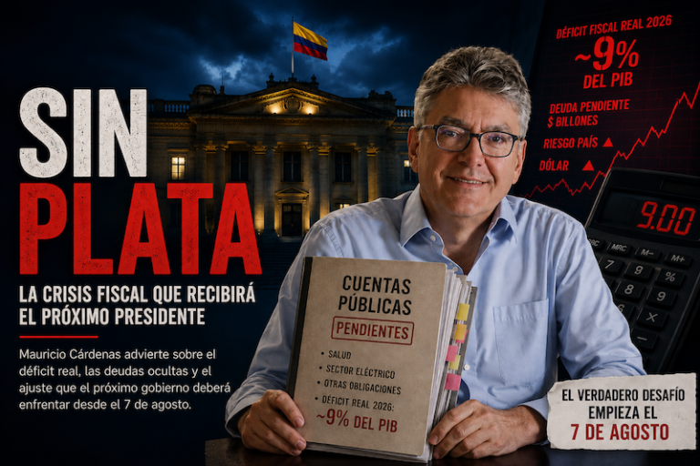 Mauricio Cárdenas advierte sobre la crisis fiscal que recibirá el próximo presidente de Colombia.